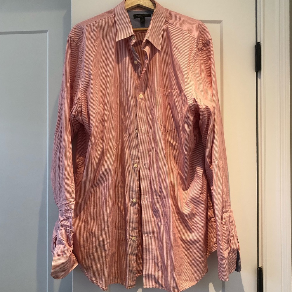 JCrew Soft Wash Slim Fit Pink Stripe Shirt